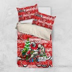 Swans Football Merry Christmas Bedding Set Indigenous Australian Art