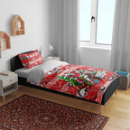 Swans Football Merry Christmas Bedding Set Indigenous Australian Art