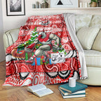 Swans Football Merry Christmas Blanket Indigenous Australian Art