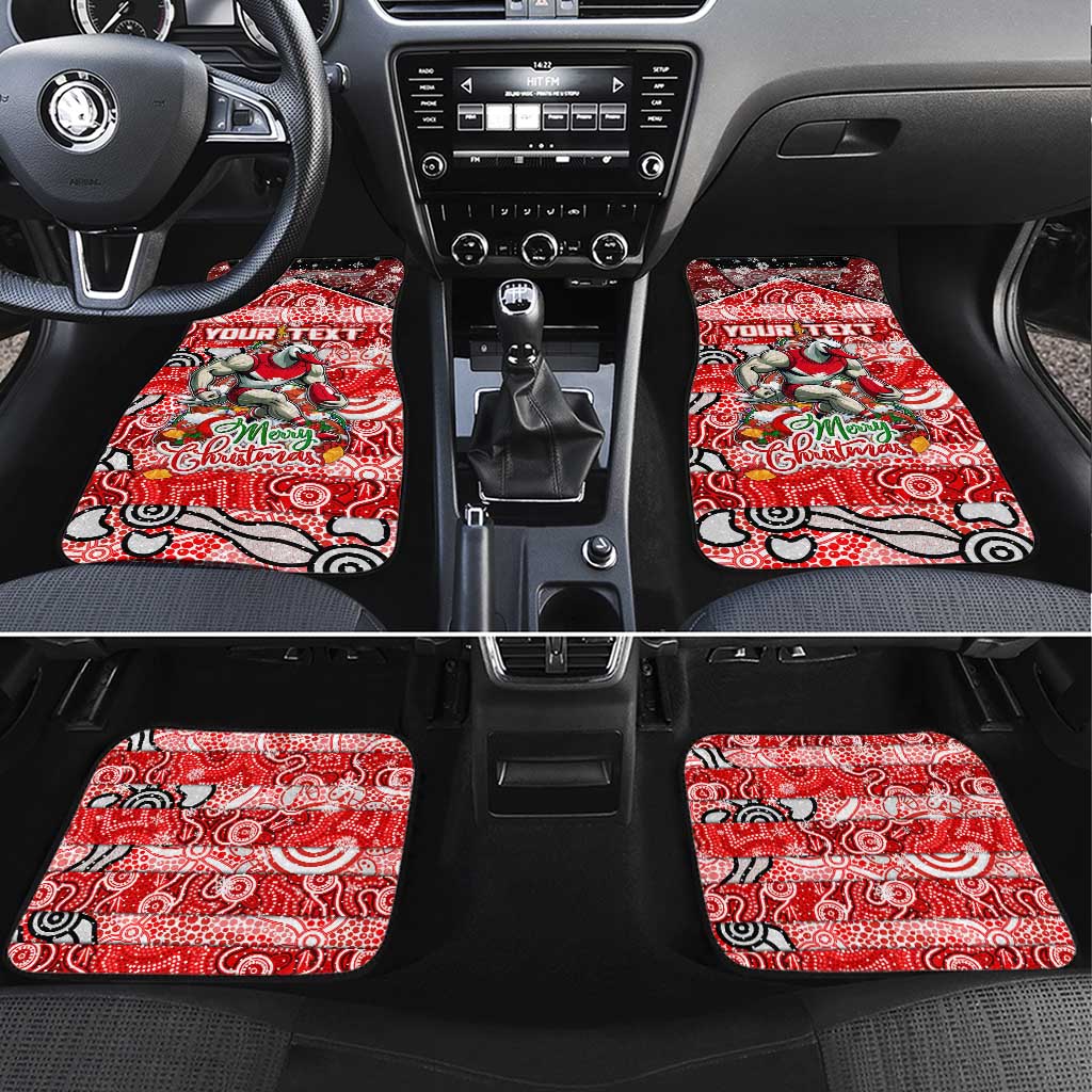 Swans Football Merry Christmas Car Mats Indigenous Australian Art