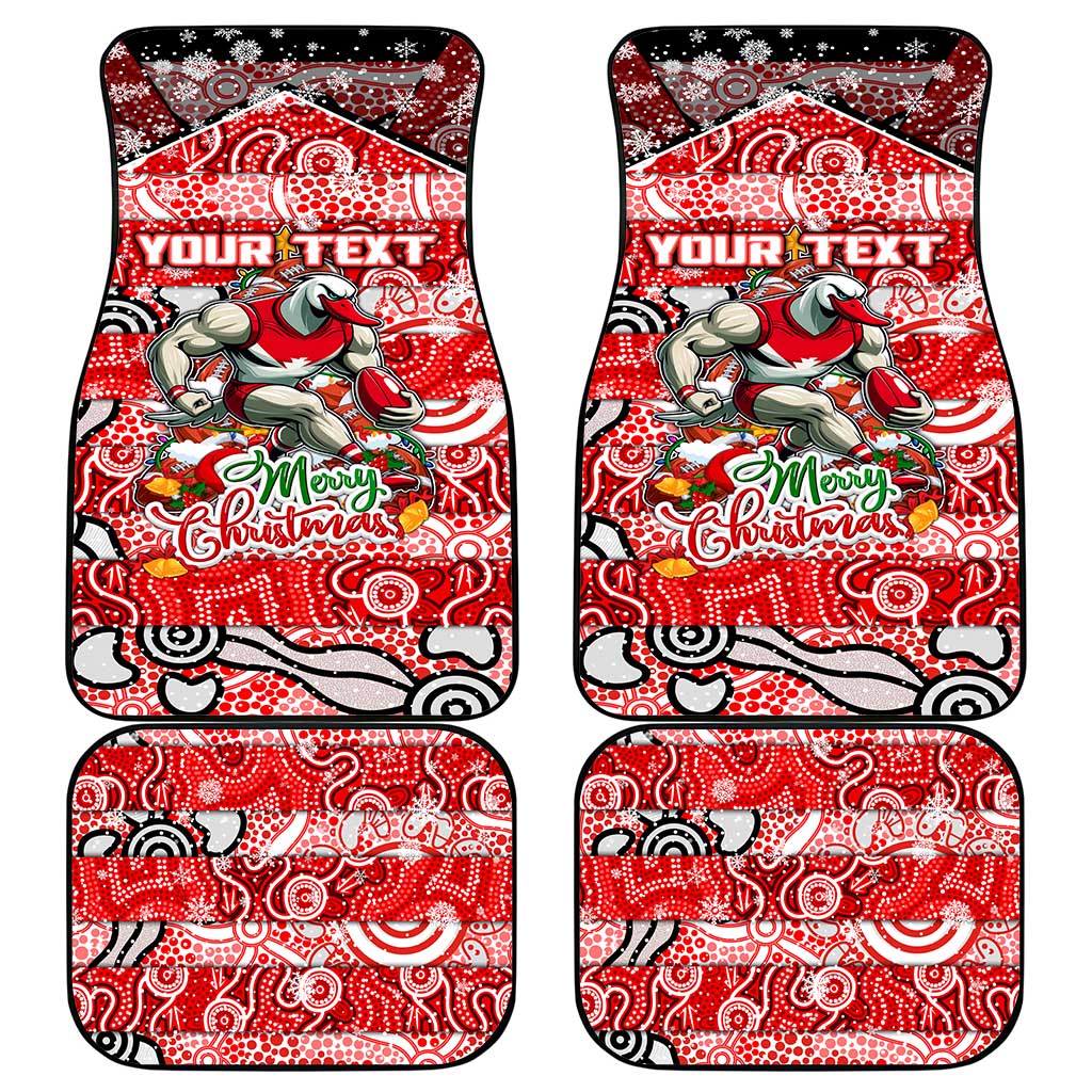 Swans Football Merry Christmas Car Mats Indigenous Australian Art