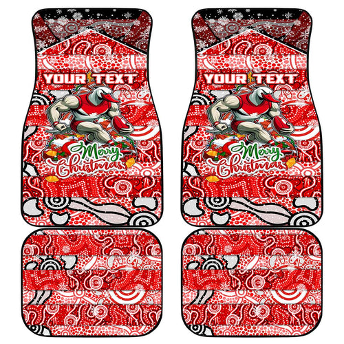 Swans Football Merry Christmas Car Mats Indigenous Australian Art