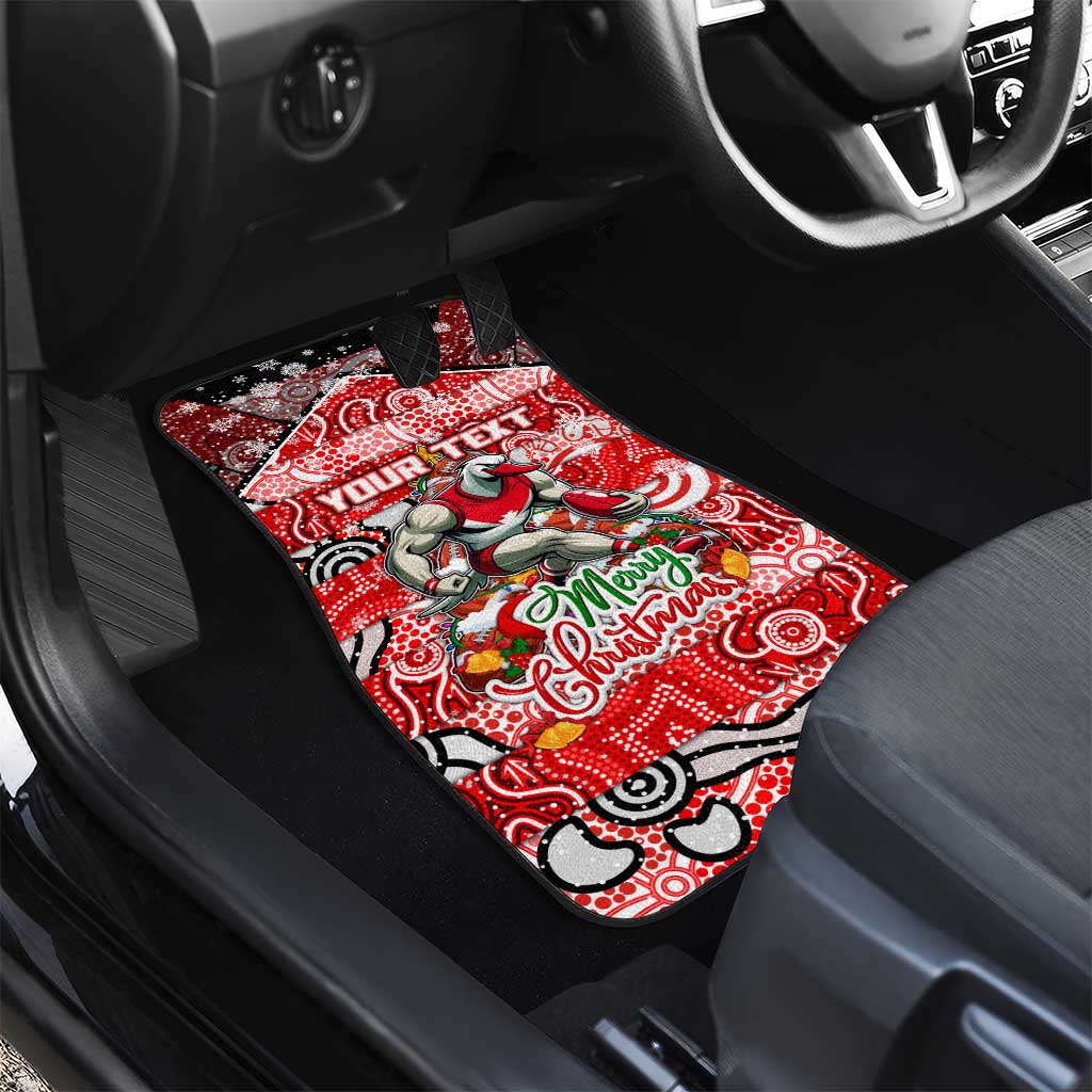 Swans Football Merry Christmas Car Mats Indigenous Australian Art