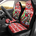 Swans Football Merry Christmas Car Seat Cover Indigenous Australian Art