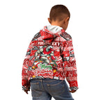 Custom Swans Rugby Merry Christmas Kid Hoodie Indigenous Australian Art
