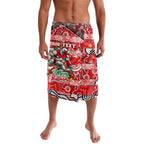Custom Swans Rugby Merry Christmas Lavalava Indigenous Australian Art