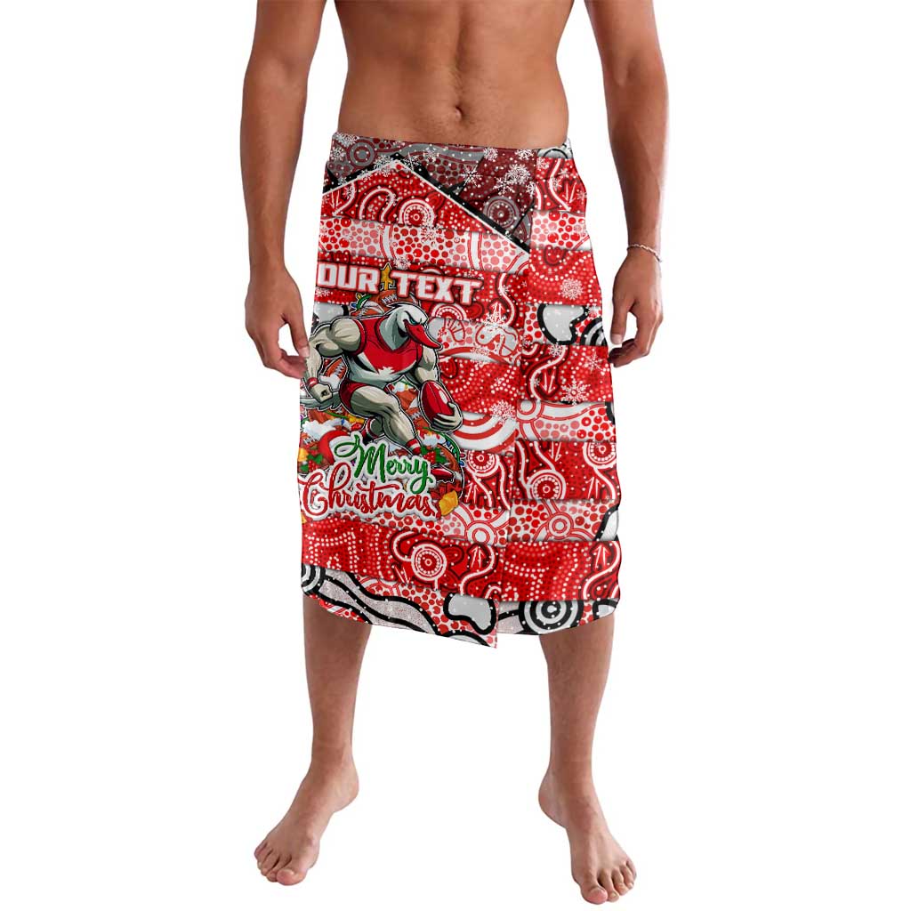 Custom Swans Rugby Merry Christmas Lavalava Indigenous Australian Art