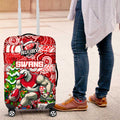 Swans Football Merry Christmas Luggage Cover Indigenous Australian Art