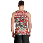 Custom Swans Rugby Merry Christmas Men Tank Top Indigenous Australian Art