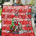 Swans Football Merry Christmas Quilt Indigenous Australian Art