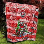 Swans Football Merry Christmas Quilt Indigenous Australian Art