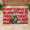 Swans Football Merry Christmas Rubber Doormat Indigenous Australian Art