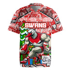 Custom Swans Rugby Merry Christmas Rugby Jersey Indigenous Australian Art