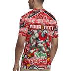 Custom Swans Rugby Merry Christmas Rugby Jersey Indigenous Australian Art