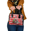 Swans Football Merry Christmas Shoulder Handbag Indigenous Australian Art