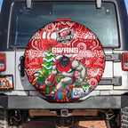 Swans Football Merry Christmas Spare Tire Cover Indigenous Australian Art