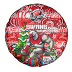 Swans Football Merry Christmas Spare Tire Cover Indigenous Australian Art