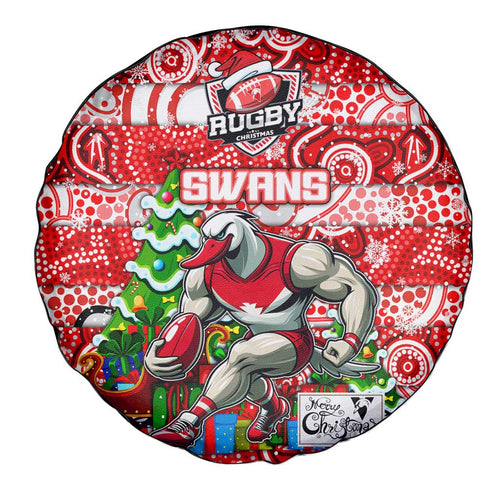 Swans Football Merry Christmas Spare Tire Cover Indigenous Australian Art