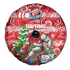 Swans Football Merry Christmas Spare Tire Cover Indigenous Australian Art