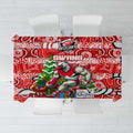 Swans Football Merry Christmas Tablecloth Indigenous Australian Art