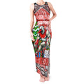 Custom Swans Rugby Merry Christmas Tank Maxi Dress Indigenous Australian Art