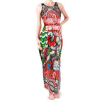 Custom Swans Rugby Merry Christmas Tank Maxi Dress Indigenous Australian Art