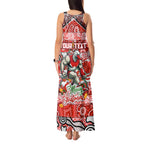 Custom Swans Rugby Merry Christmas Tank Maxi Dress Indigenous Australian Art