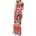 Custom Swans Rugby Merry Christmas Tank Maxi Dress Indigenous Australian Art