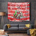 Swans Football Merry Christmas Tapestry Indigenous Australian Art