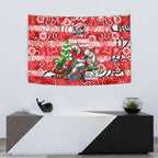 Swans Football Merry Christmas Tapestry Indigenous Australian Art