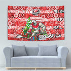 Swans Football Merry Christmas Tapestry Indigenous Australian Art