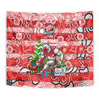 Swans Football Merry Christmas Tapestry Indigenous Australian Art