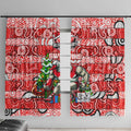 Swans Football Merry Christmas Window Curtain Indigenous Australian Art