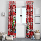Swans Football Merry Christmas Window Curtain Indigenous Australian Art