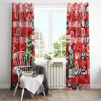 Swans Football Merry Christmas Window Curtain Indigenous Australian Art