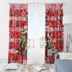Swans Football Merry Christmas Window Curtain Indigenous Australian Art