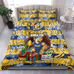 Eagles Football Merry Christmas Bedding Set Indigenous Australian Art