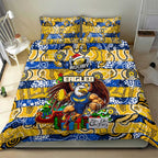 Eagles Football Merry Christmas Bedding Set Indigenous Australian Art