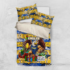 Eagles Football Merry Christmas Bedding Set Indigenous Australian Art