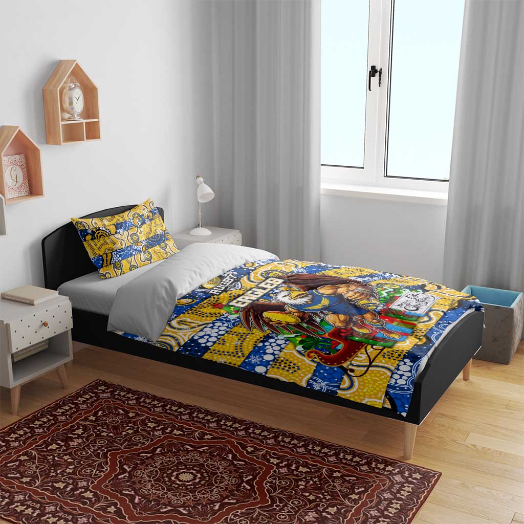 Eagles Football Merry Christmas Bedding Set Indigenous Australian Art
