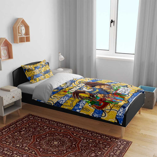 Eagles Football Merry Christmas Bedding Set Indigenous Australian Art