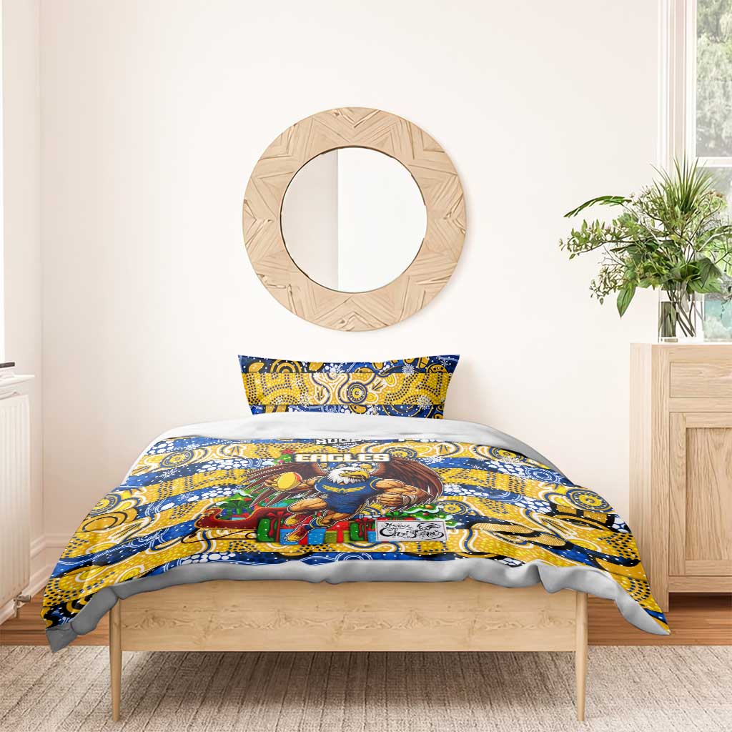 Eagles Football Merry Christmas Bedding Set Indigenous Australian Art