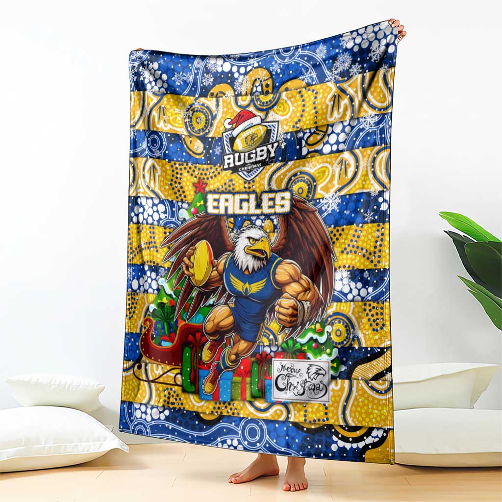 Eagles Football Merry Christmas Blanket Indigenous Australian Art