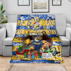 Eagles Football Merry Christmas Blanket Indigenous Australian Art