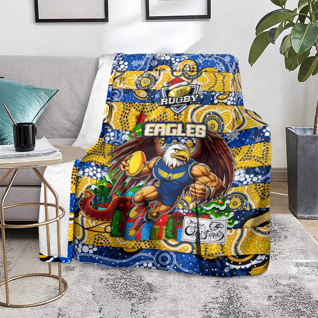 Eagles Football Merry Christmas Blanket Indigenous Australian Art