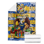 Eagles Football Merry Christmas Blanket Indigenous Australian Art