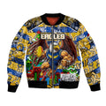Custom Eagles Rugby Merry Christmas Bomber Jacket Indigenous Australian Art