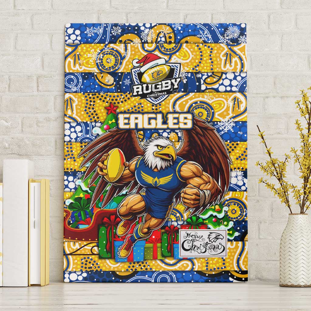 Eagles Football Merry Christmas Canvas Wall Art Indigenous Australian Art