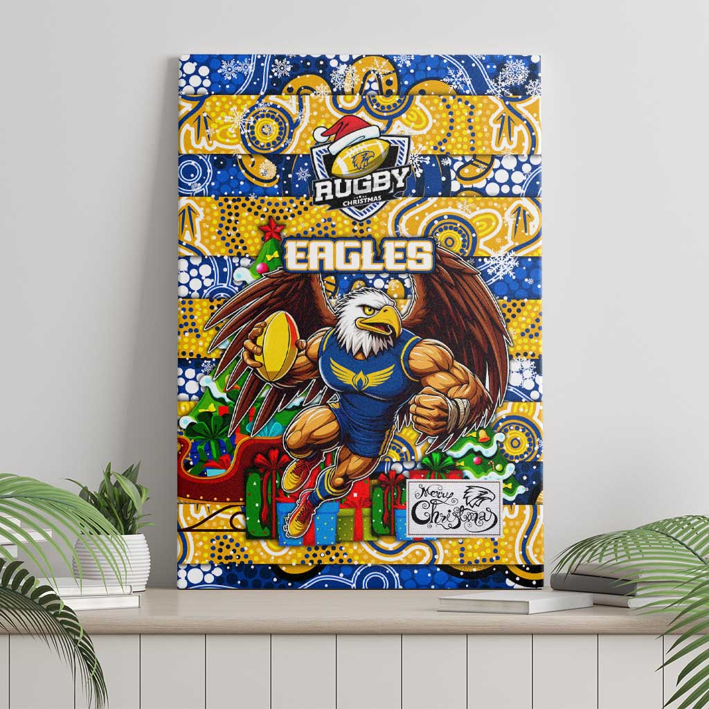Eagles Football Merry Christmas Canvas Wall Art Indigenous Australian Art