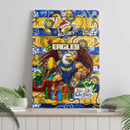 Eagles Football Merry Christmas Canvas Wall Art Indigenous Australian Art